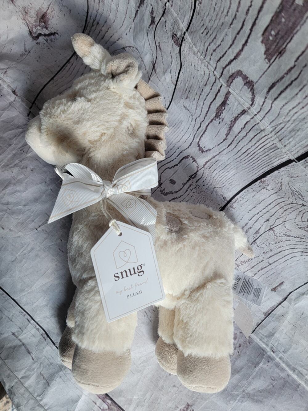 Snug Beige Standing Giraffee Plush Soft Baby Toy Stuffed Animal Lovey 12in New